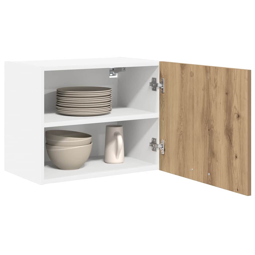 Hanging Cabinet 2 pcs Artisan Oak and White 50 x 31 x 40 cm