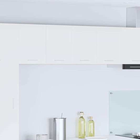 Hanging Cabinet 2 pcs White Engineered Wood