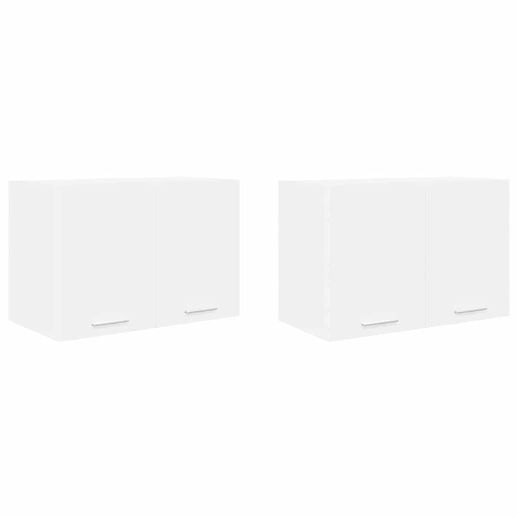 Hanging Cabinet 2 pcs White 60 x 31 x 40 cm Engineered Wood