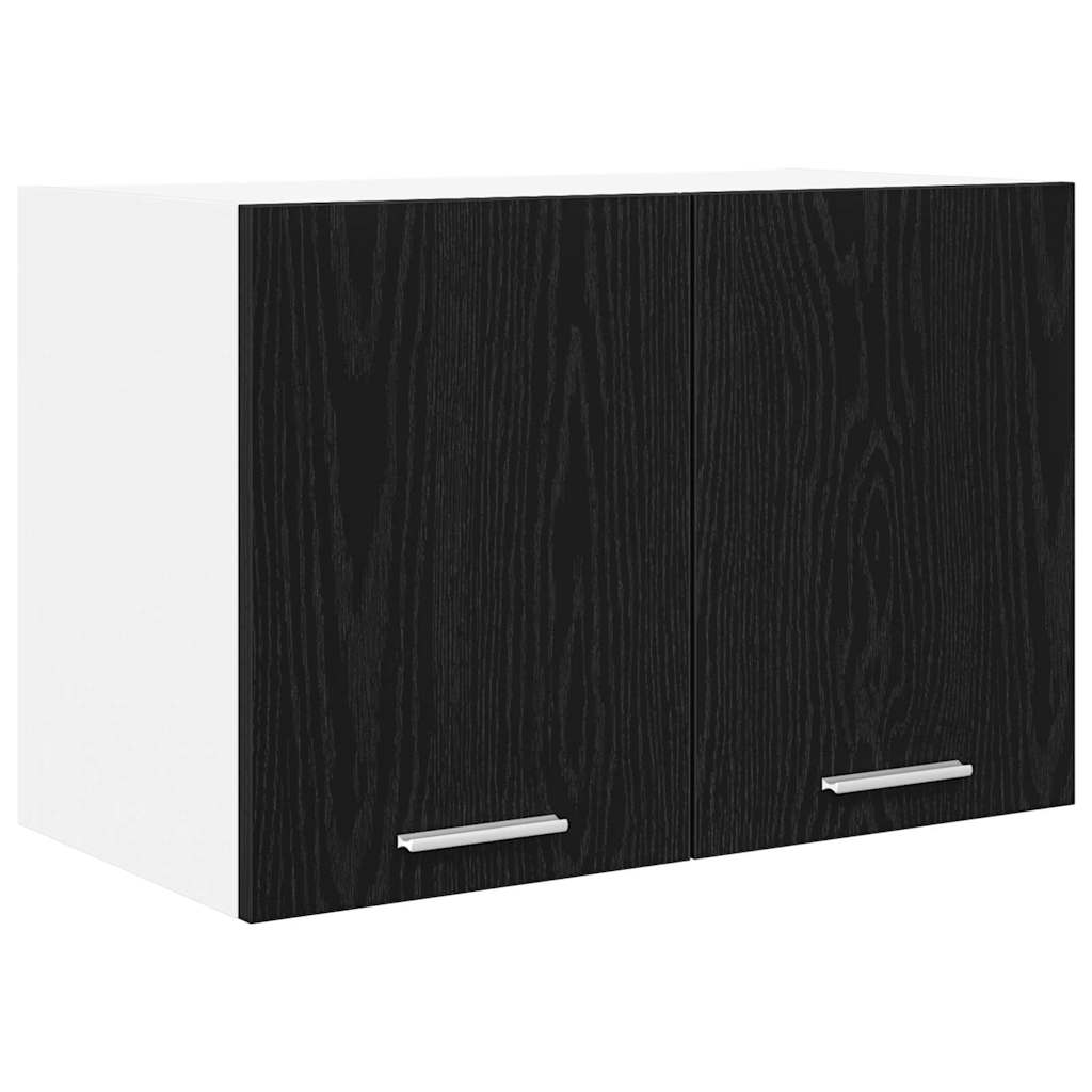 Hanging Cabinet Black Oak and White 60 x 31 x 40 cm