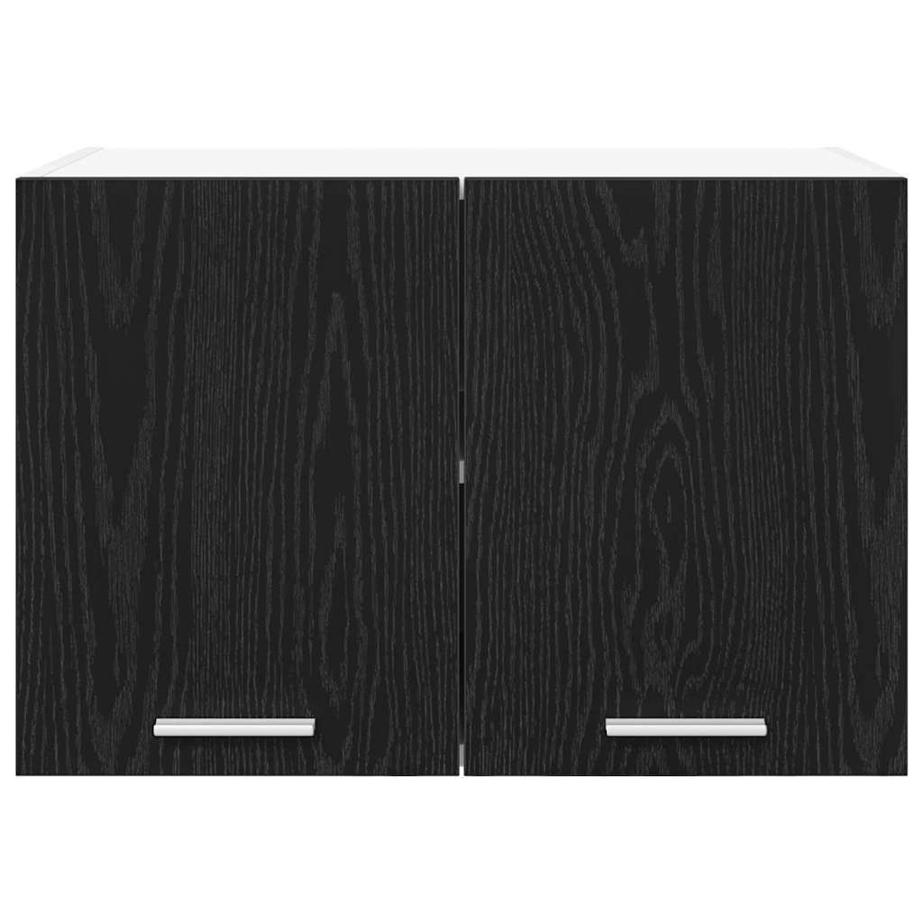 Hanging Cabinet Black Oak and White 60 x 31 x 40 cm