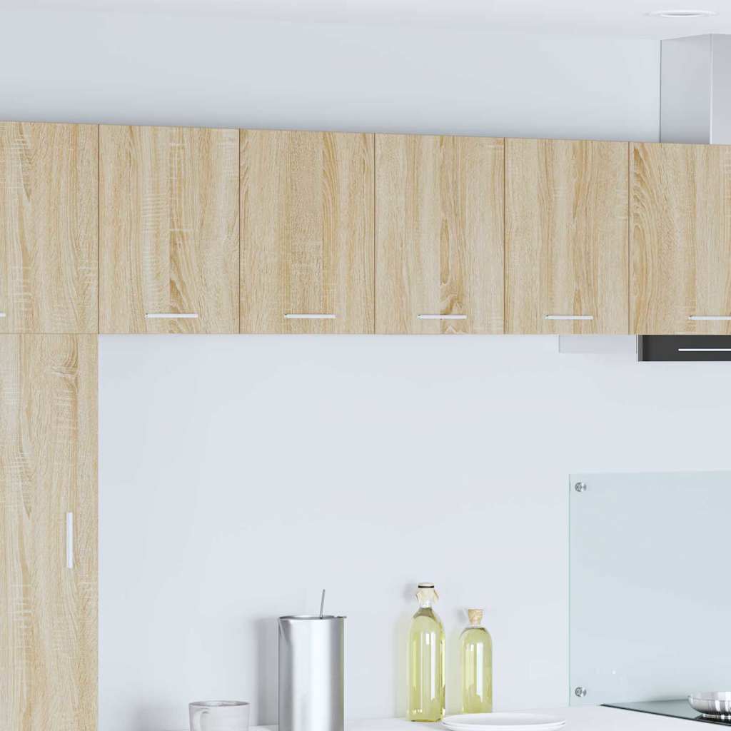 Hanging Cabinet Sonoma Oak and White 60 x 31 x 40 cm