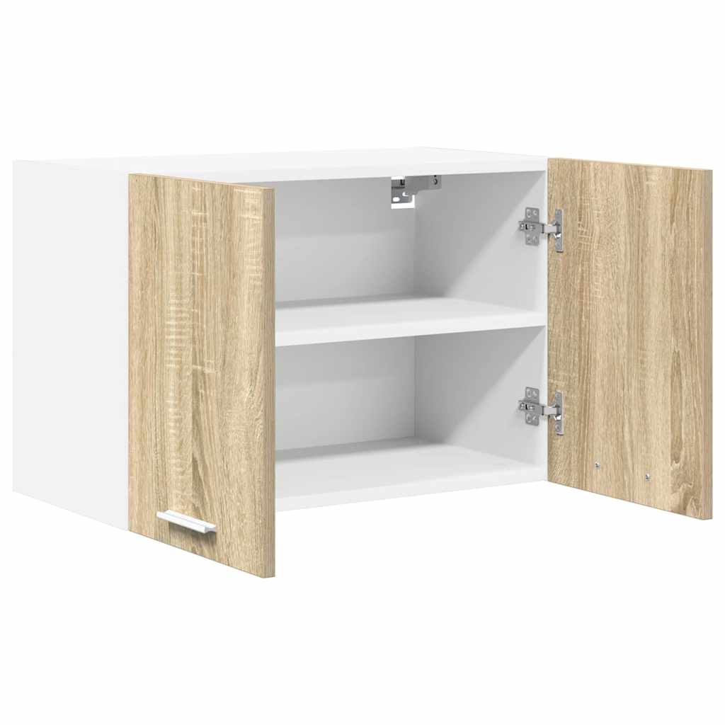 Hanging Cabinet Sonoma Oak and White 60 x 31 x 40 cm