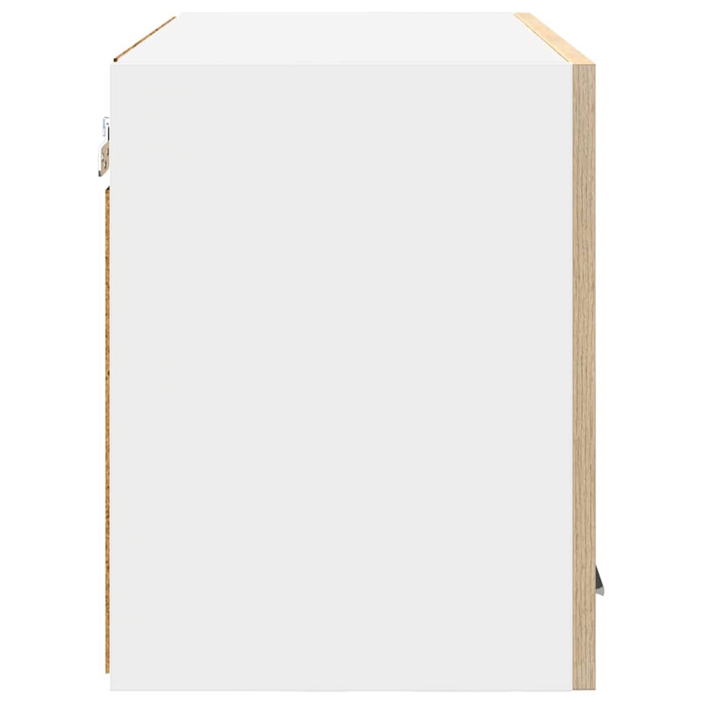 Hanging Cabinet Sonoma Oak and White 60 x 31 x 40 cm