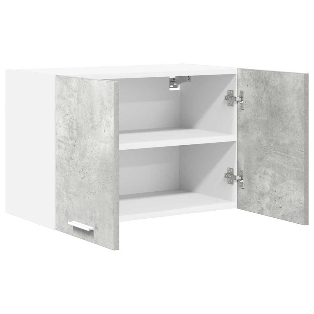 Hanging Cabinet 2 pcs Concrete Grey and White 60 x 31 x 40 cm