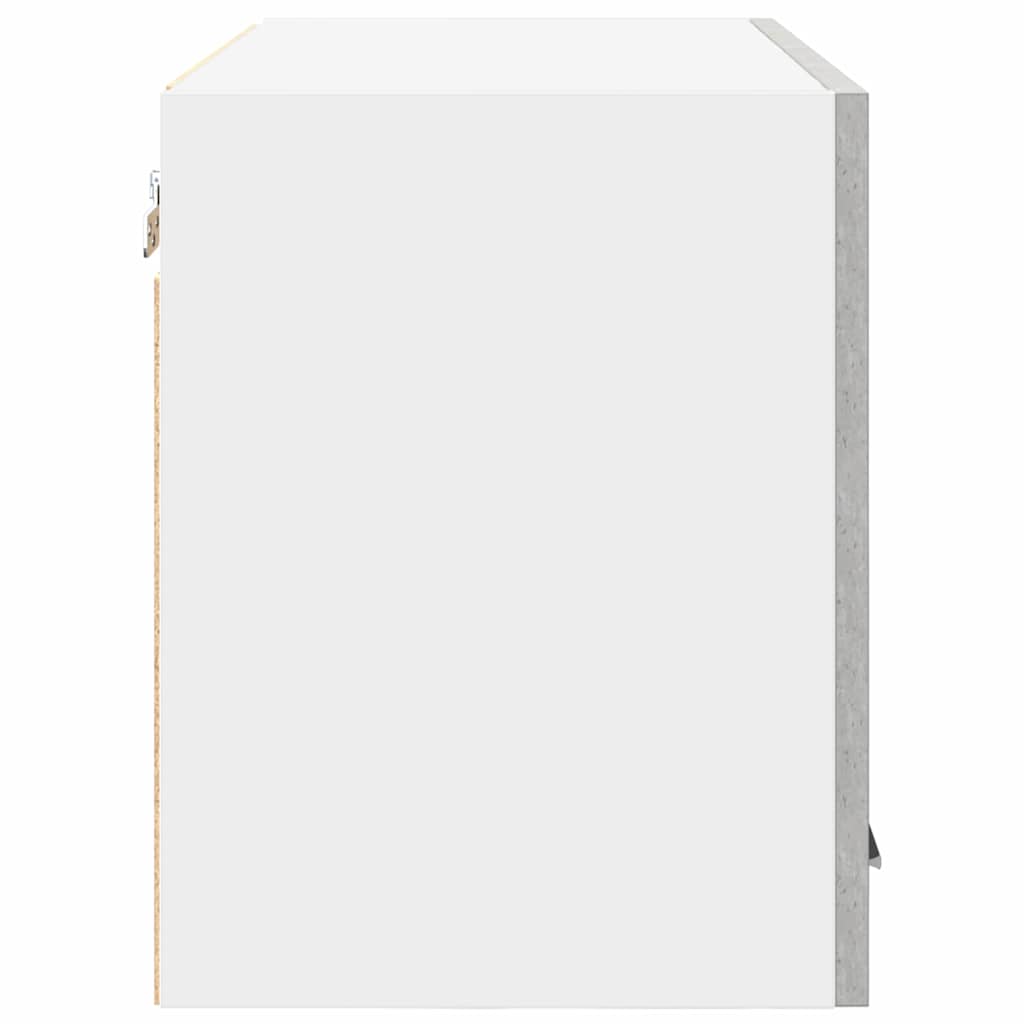 Hanging Cabinet 2 pcs Concrete Grey and White 60 x 31 x 40 cm