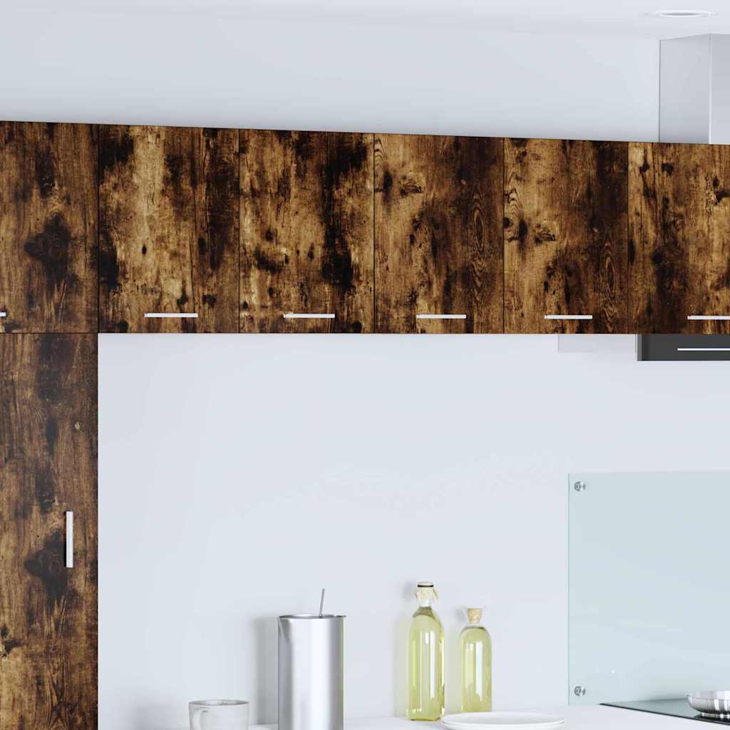 Hanging Cabinet Smoked Oak and White 60 x 31 x 40 cm