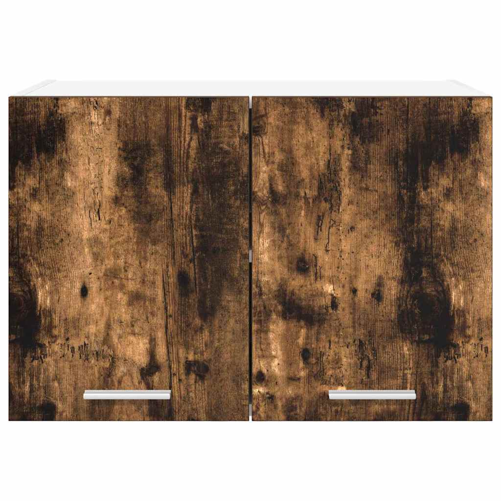 Hanging Cabinet Smoked Oak and White 60 x 31 x 40 cm