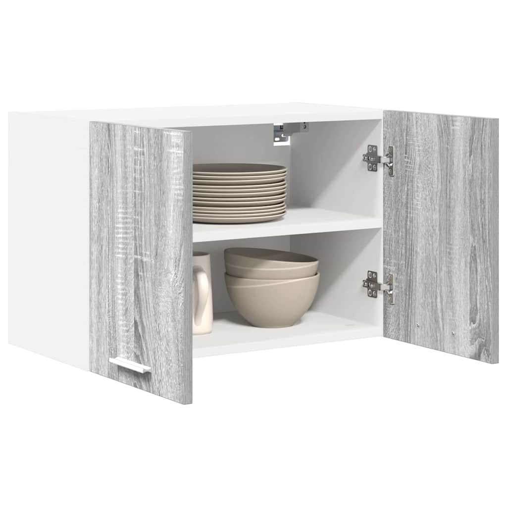 Hanging Cabinet Grey Sonoma and White 60 x 31 x 40 cm