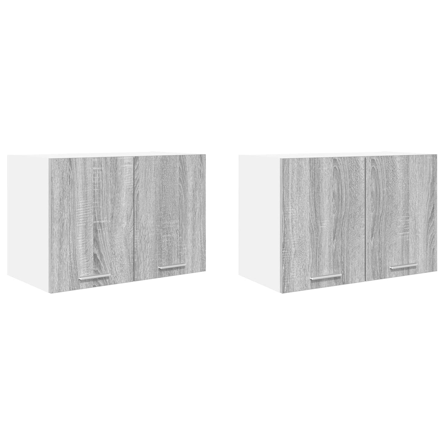 Hanging Cabinet 2 pcs Grey Sonoma and White 60 x 31 x 40 cm