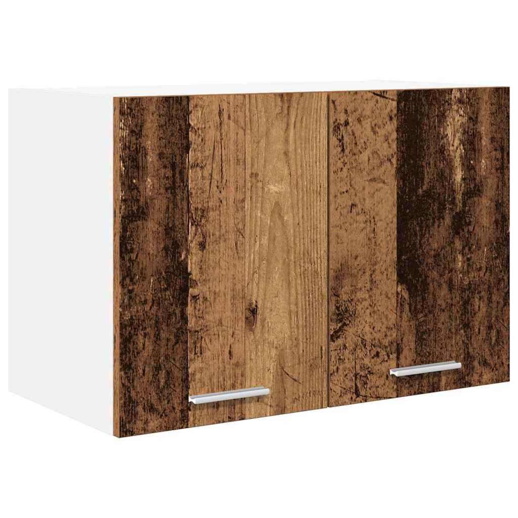 Hanging Cabinet with Storage Old Wood and White 60 x 31 x 40 cm