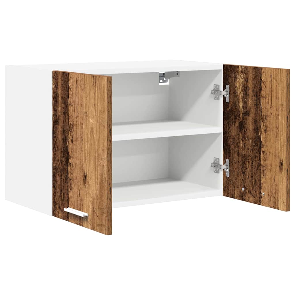 Hanging Cabinet 2 pcs Old Wood and White 60 x 31 x 40 cm