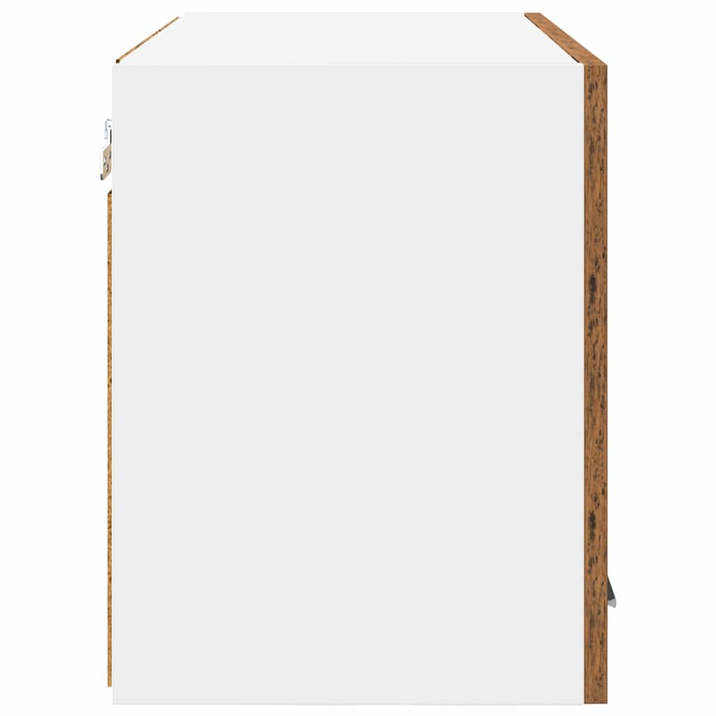 Hanging Cabinet 2 pcs Old Wood and White 60 x 31 x 40 cm