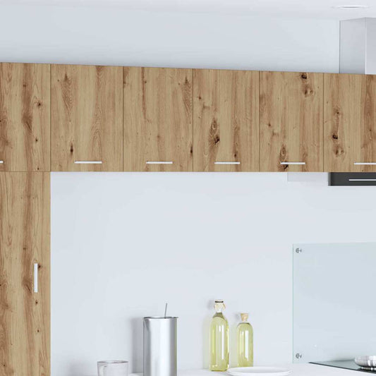 Hanging Cabinet 2 pcs Artisan Oak and White Engineered Wood