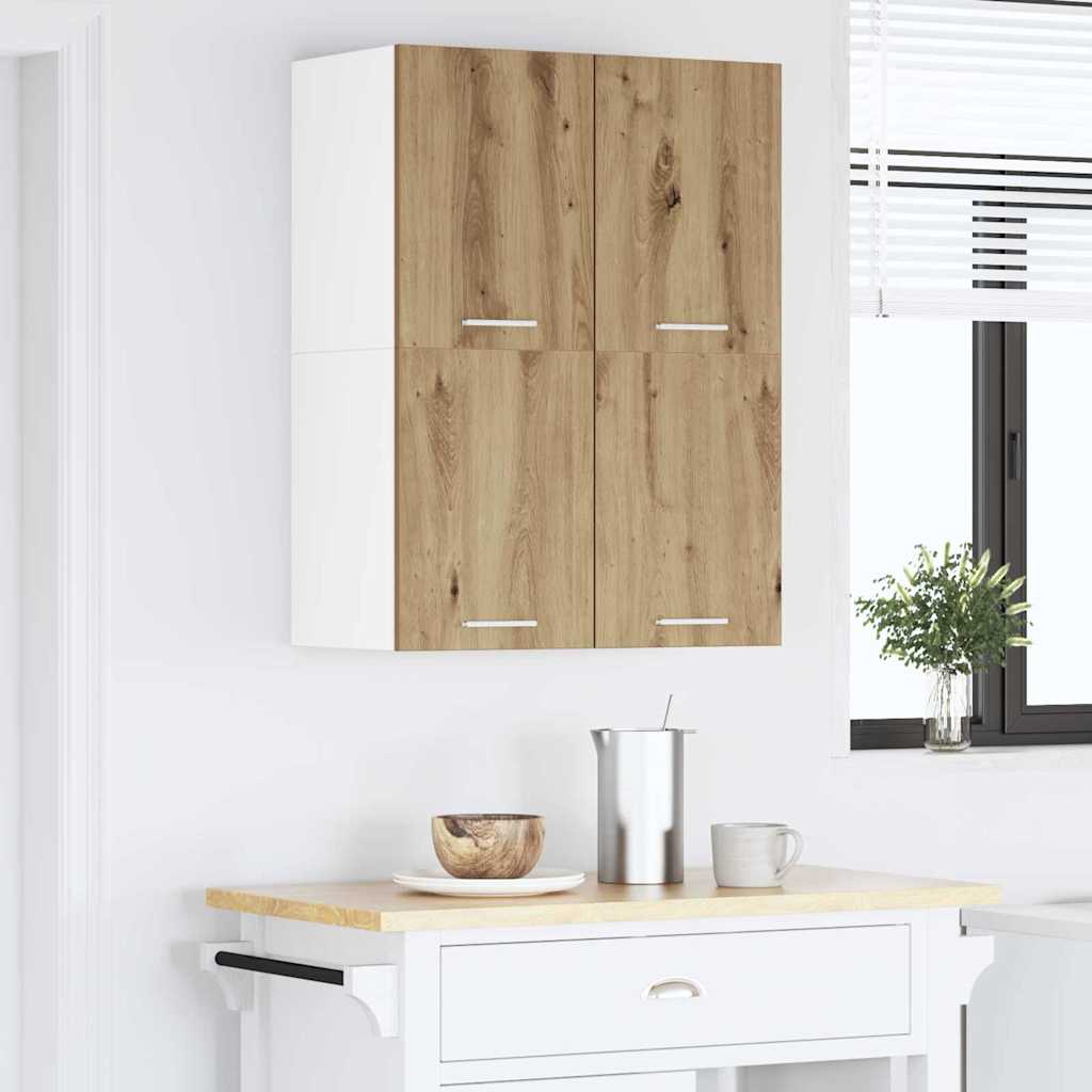 Hanging Cabinet 2 pcs Artisan Oak and White 60 x 31 x 40 cm