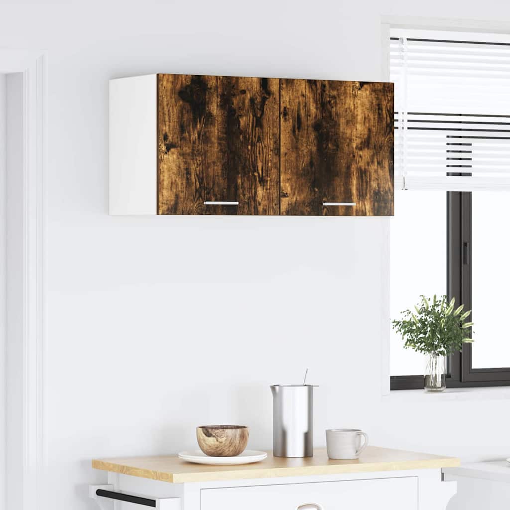 Hanging Cabinet Smoked Oak 80 x 31 x 40 cm Engineered Wood