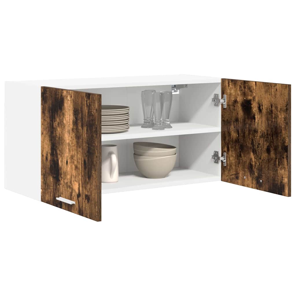 Hanging Cabinet Smoked Oak 80 x 31 x 40 cm Engineered Wood