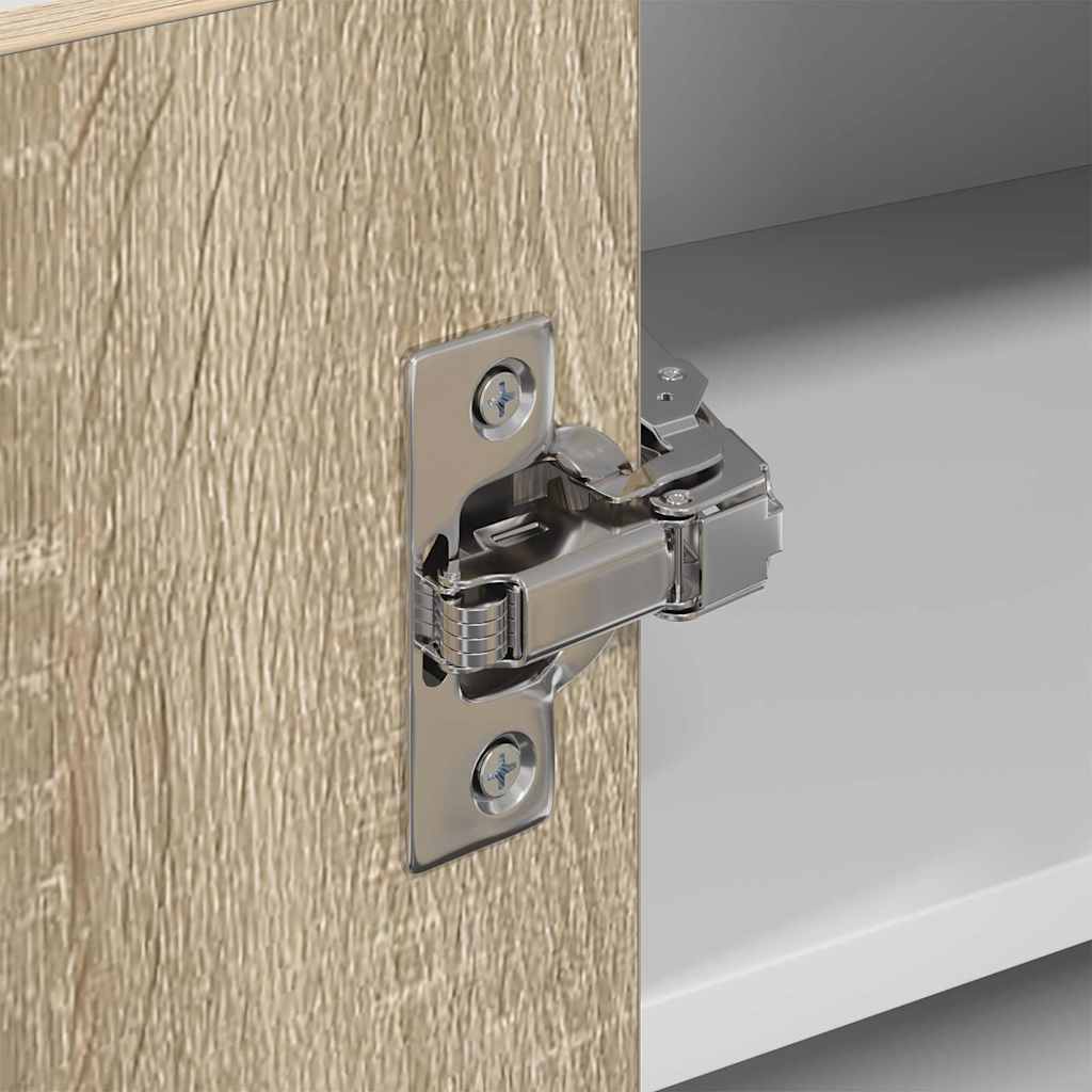 Hanging Cabinet Sonoma Oak and White 57 x 57 x 40 cm