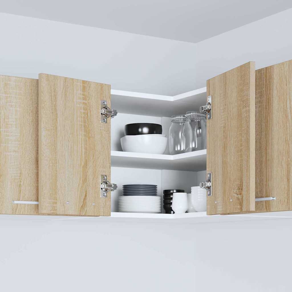 Hanging Cabinet Sonoma Oak and White 57 x 57 x 40 cm