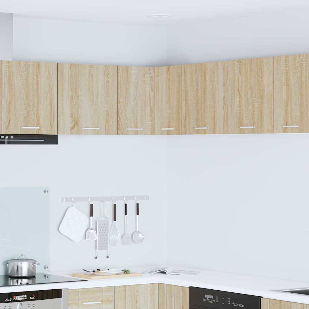 Hanging Cabinet Sonoma Oak and White 57 x 57 x 40 cm