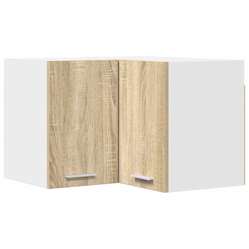 Hanging Cabinet Sonoma Oak and White 57 x 57 x 40 cm