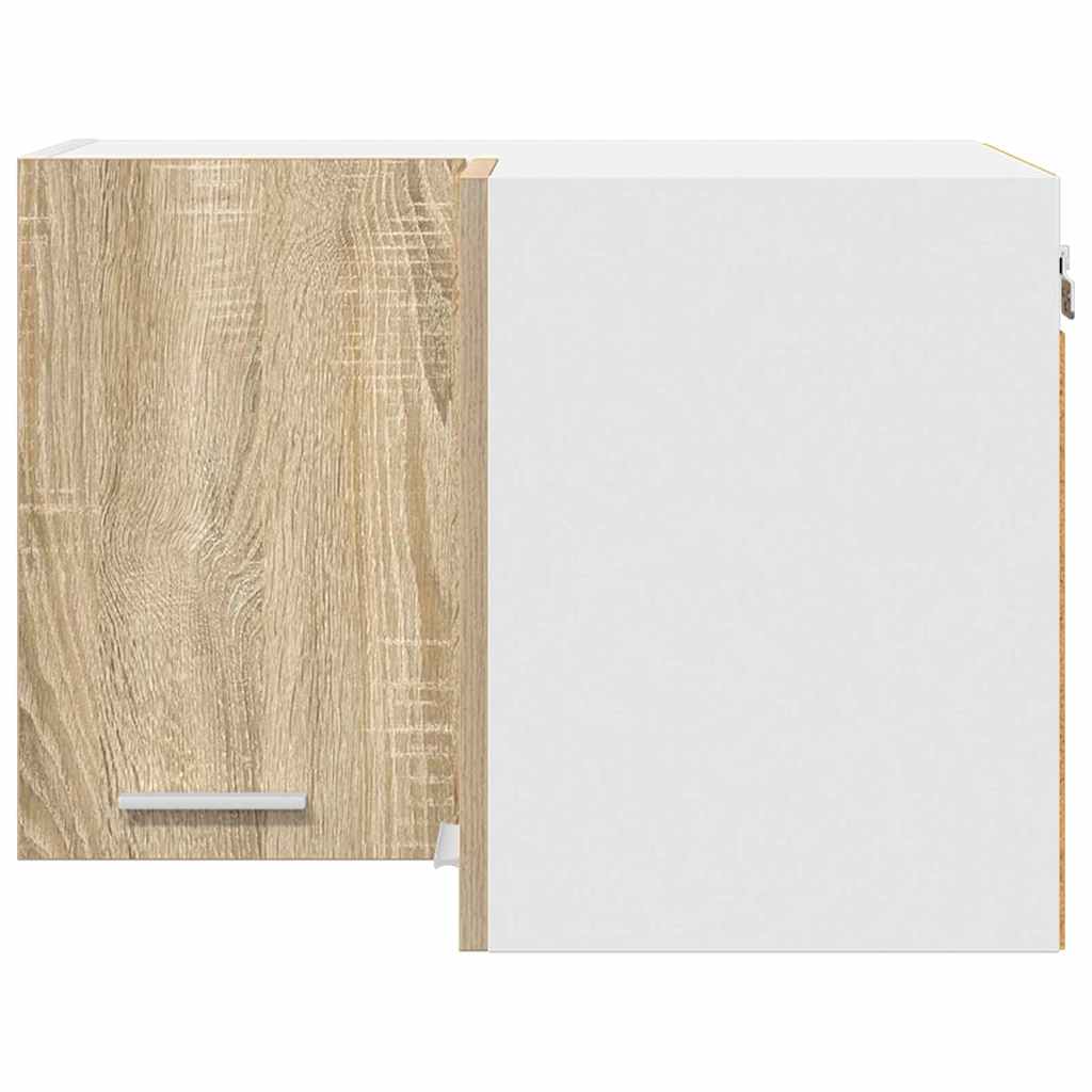 Hanging Cabinet Sonoma Oak and White 57 x 57 x 40 cm
