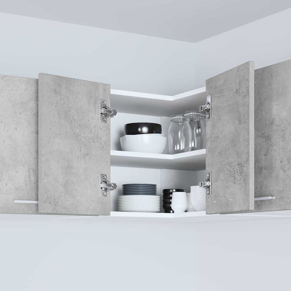 Hanging Cabinet Concrete Grey and White 57 x 57 x 40 cm