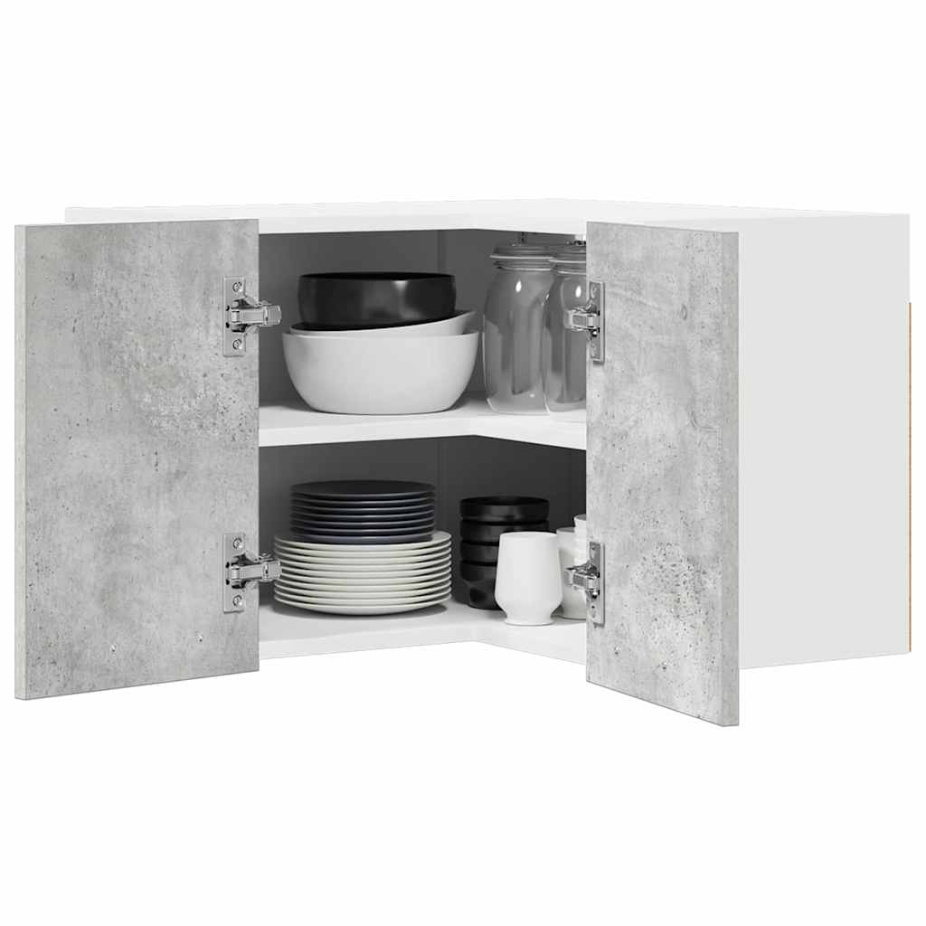 Hanging Cabinet Concrete Grey and White 57 x 57 x 40 cm
