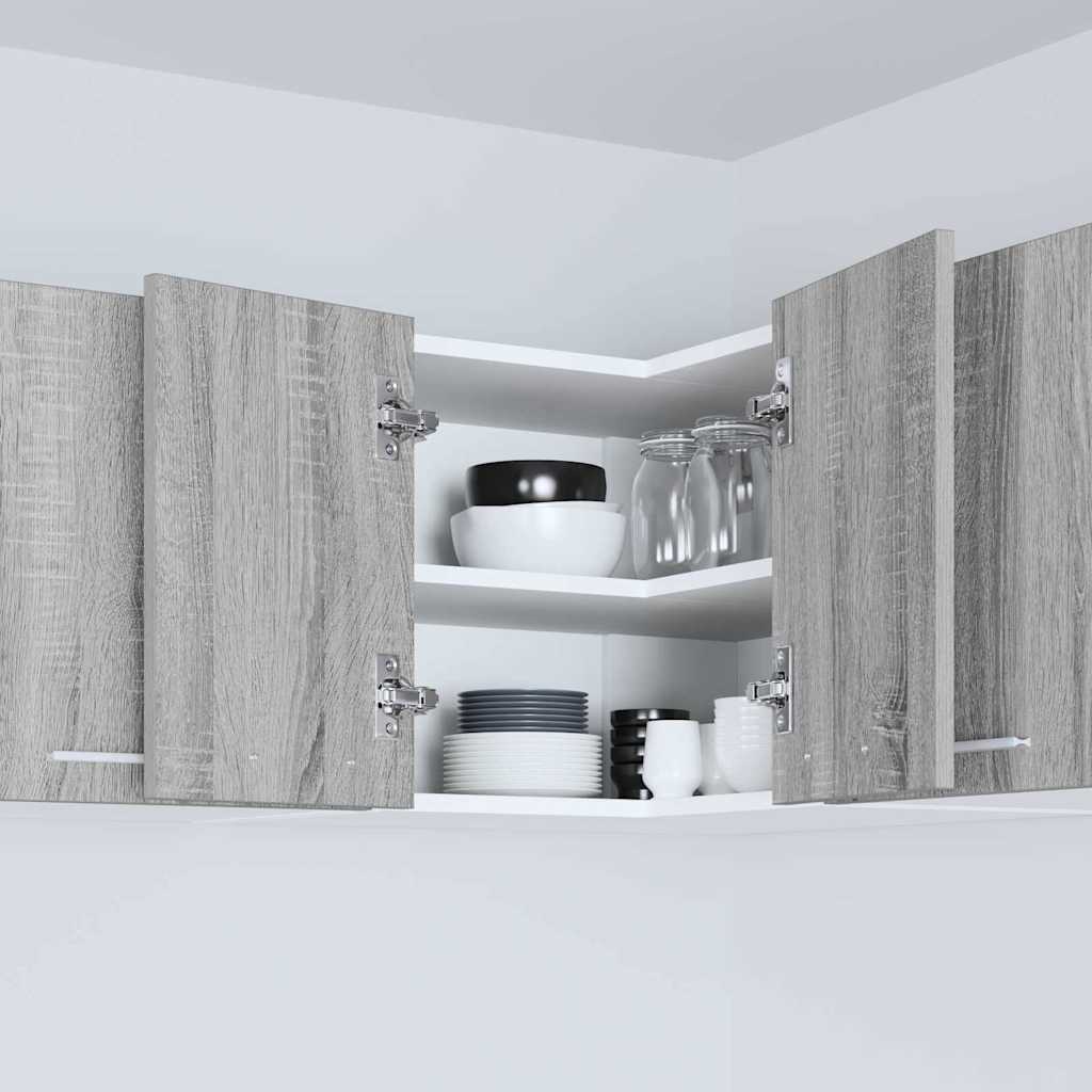 Hanging Cabinet Grey Sonoma and White 57 x 57 x 40 cm