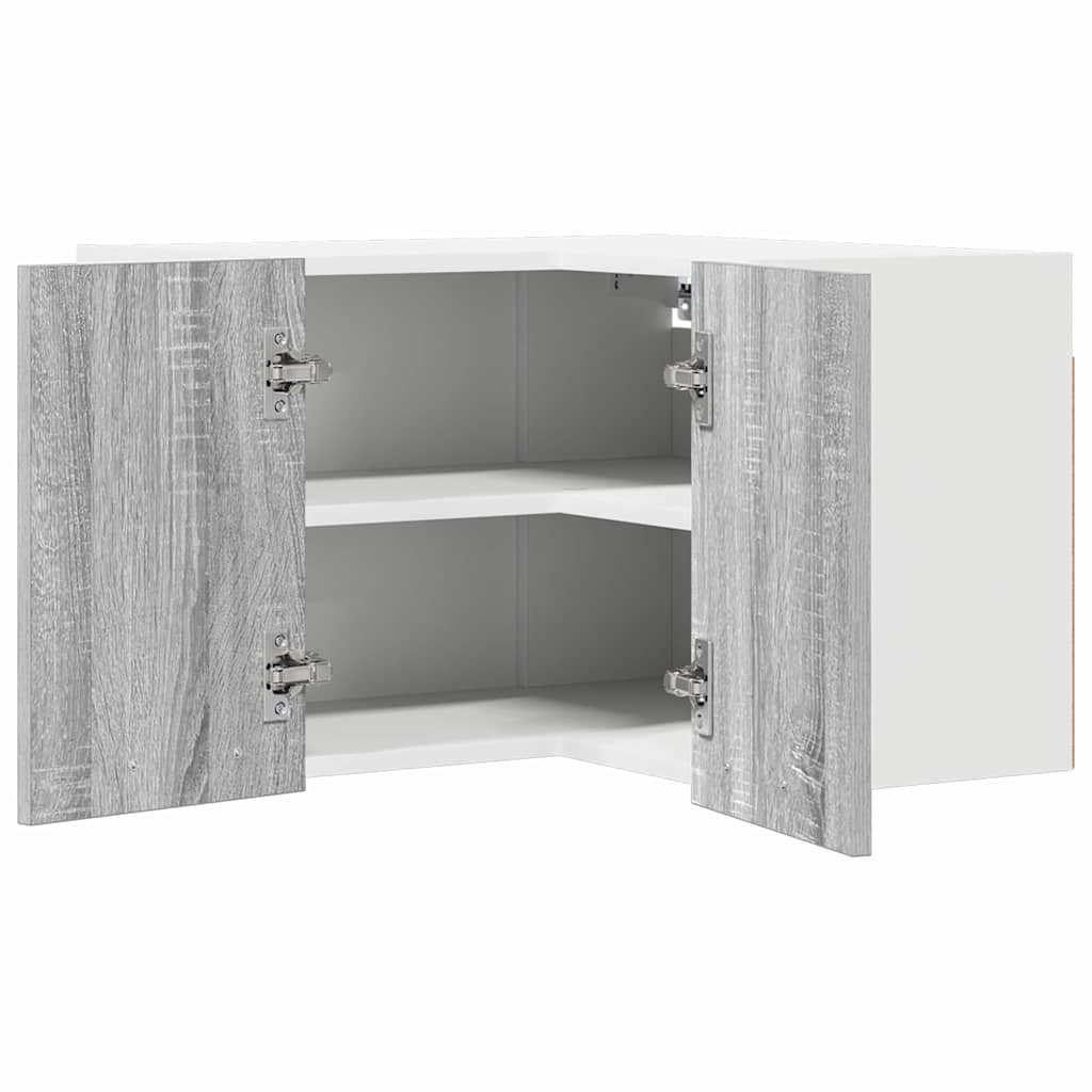 Hanging Cabinet Grey Sonoma and White 57 x 57 x 40 cm