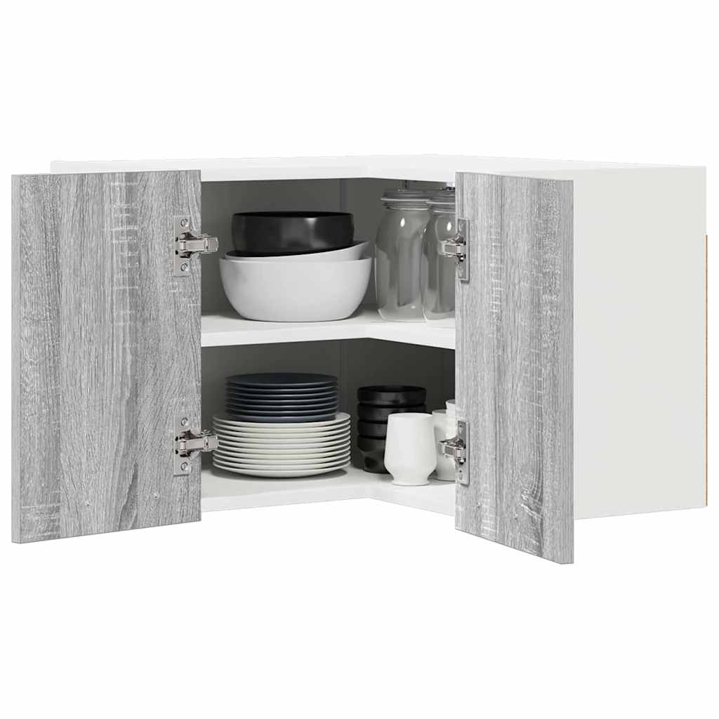 Hanging Cabinet Grey Sonoma and White 57 x 57 x 40 cm