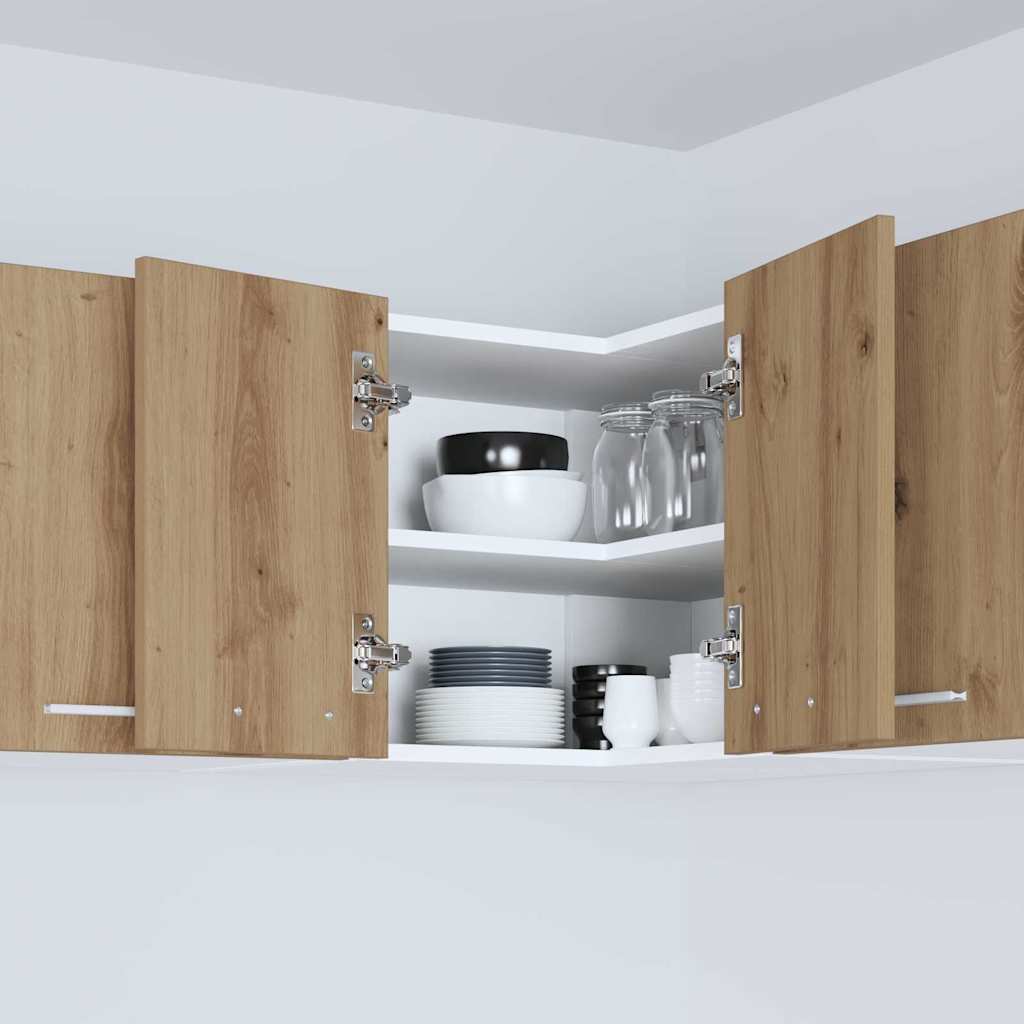 Hanging Cabinet Artisan Oak and White 57 x 57 x 40 cm