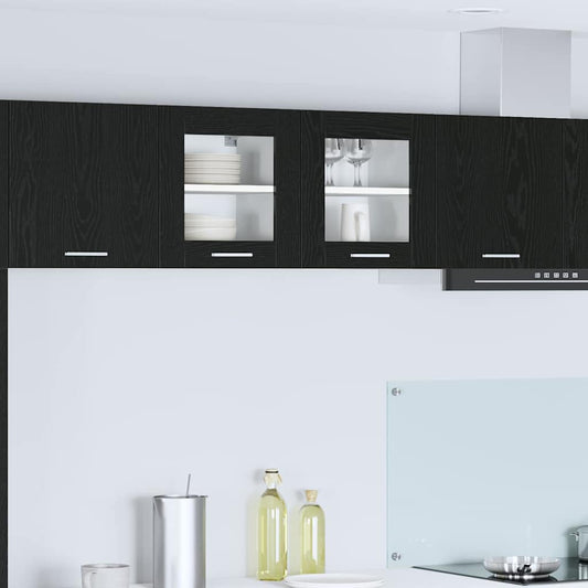 Hanging Cabinet Black Oak 40 x 31 x 40 cm Engineered Wood