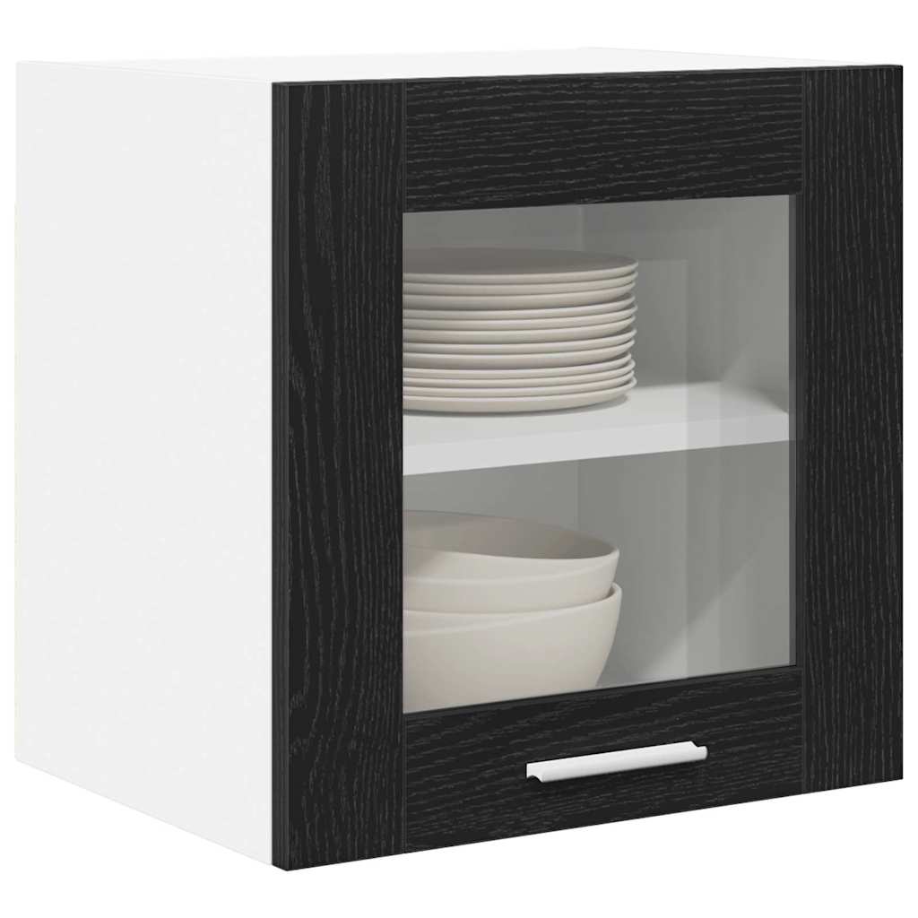 Hanging Cabinet 2 pcs Black Oak 40 x 31 x 40 cm Engineered Wood