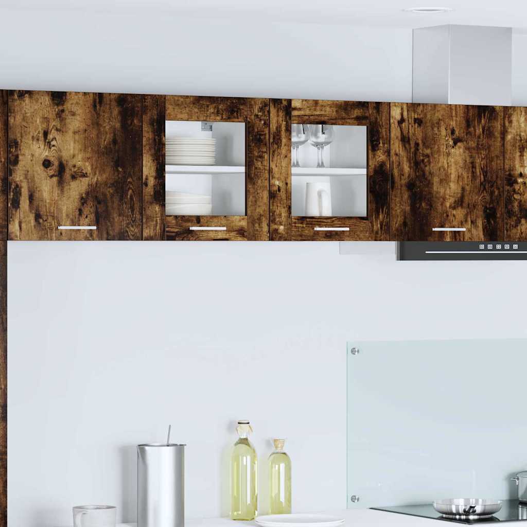 Hanging Cabinet with Storage 2 pcs Smoked Oak 40 x 31 x 40 cm