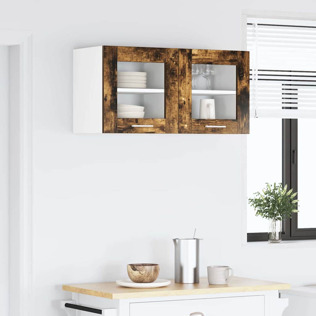 Hanging Cabinet with Storage 2 pcs Smoked Oak 40 x 31 x 40 cm