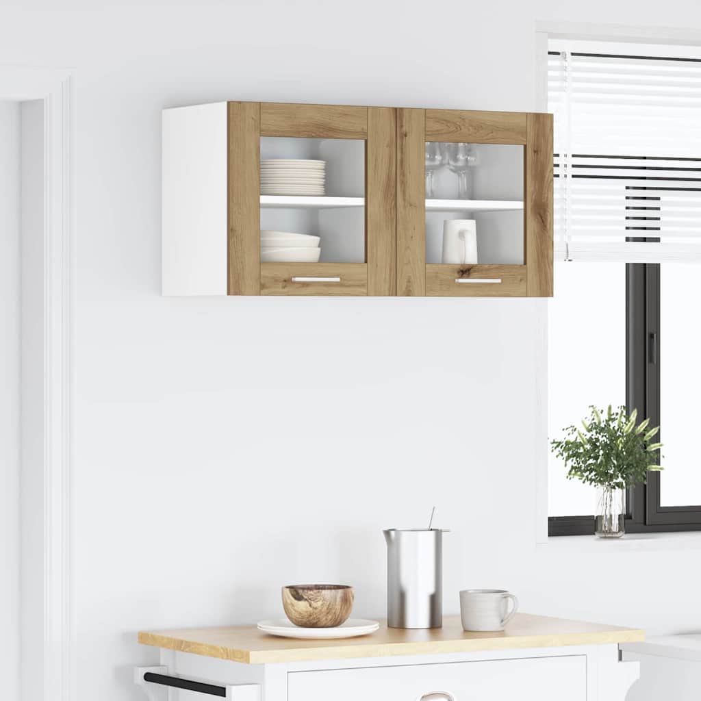 Hanging Cabinet Riga 2 pcs Artisan Oak 40 x 31 x 40 cm