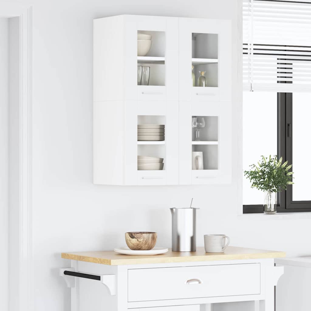 Hanging Cabinet 2 pcs White 60 x 31 x 40 cm Engineered Wood