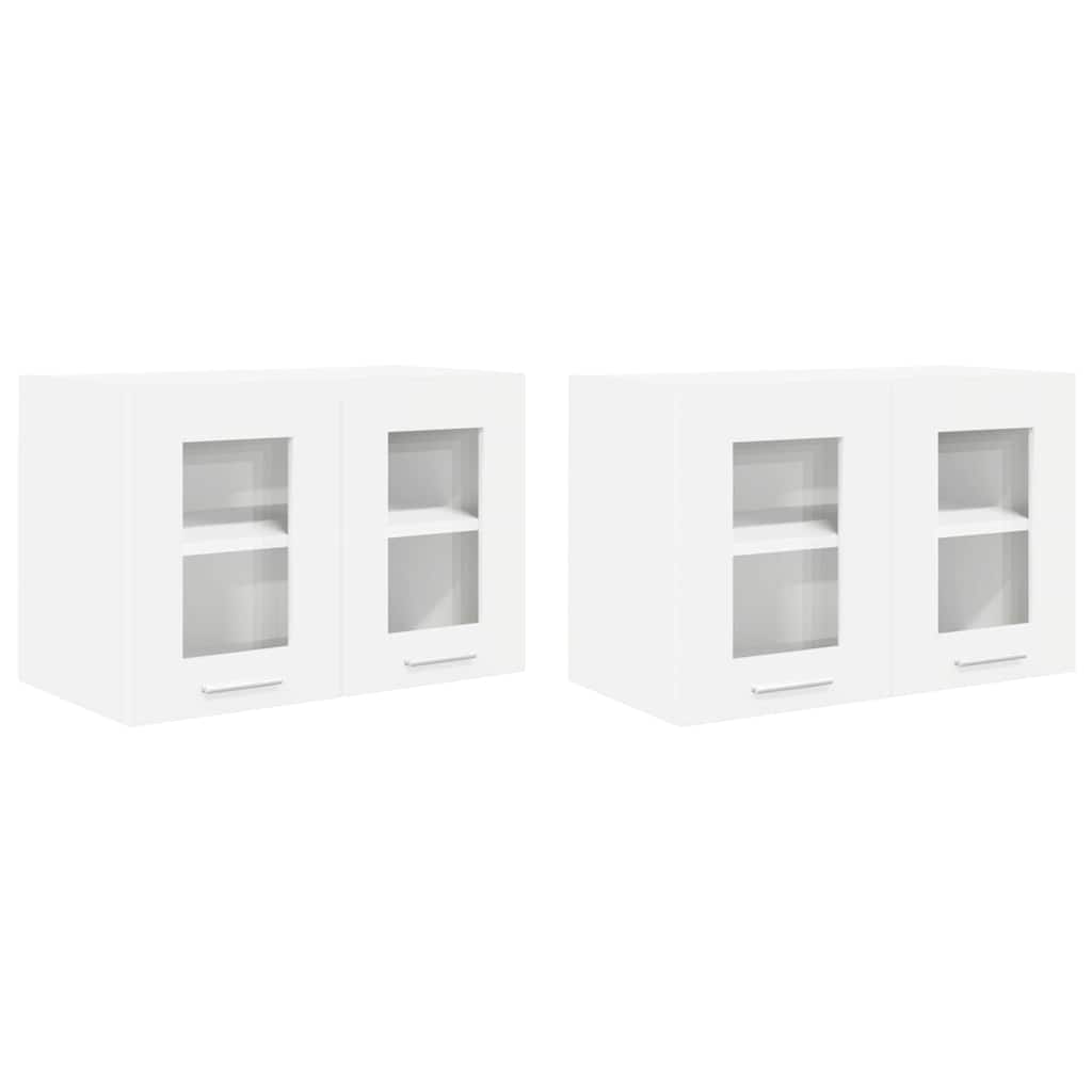 Hanging Cabinet 2 pcs White 60 x 31 x 40 cm Engineered Wood