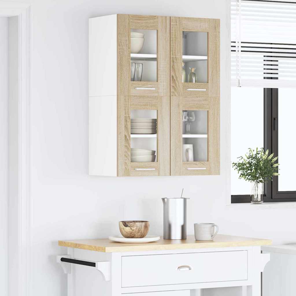 Hanging Cabinet with Storage 2 pcs Sonoma Oak 60 x 31 x 40 cm
