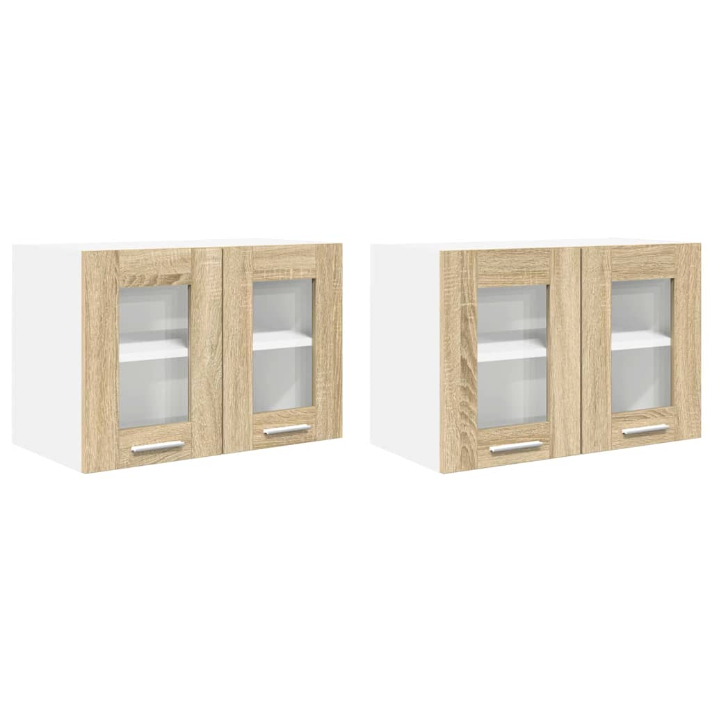 Hanging Cabinet with Storage 2 pcs Sonoma Oak 60 x 31 x 40 cm