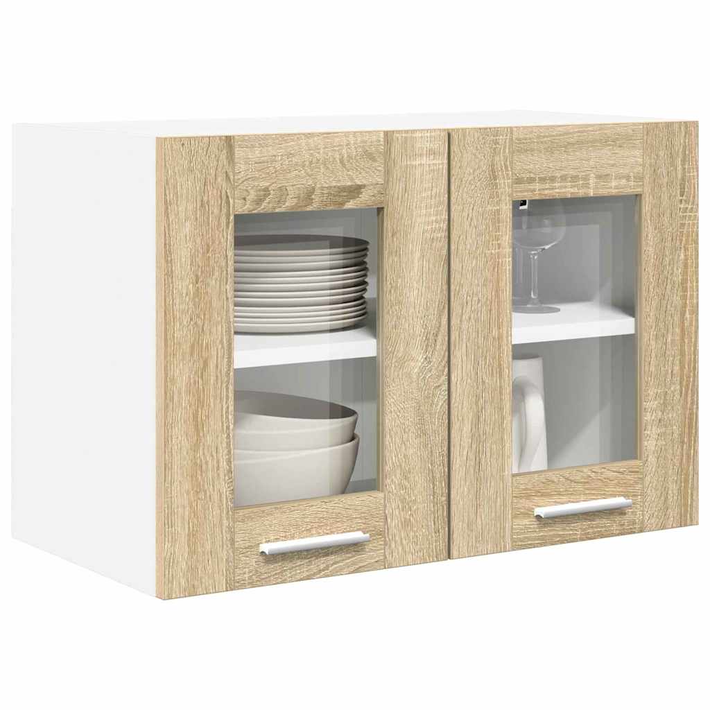 Hanging Cabinet with Storage 2 pcs Sonoma Oak 60 x 31 x 40 cm