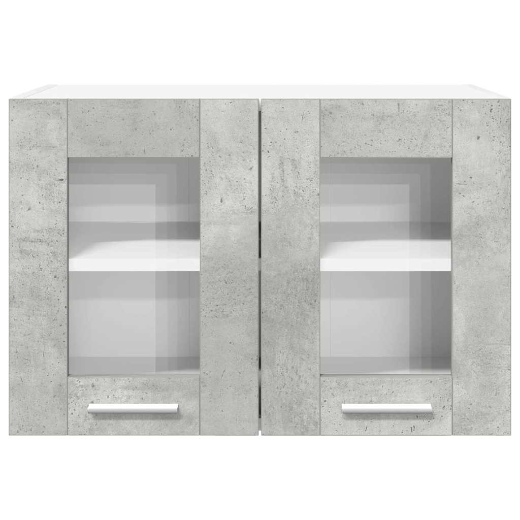 Hanging Cabinet with Door 2 pcs Concrete Grey 60 x 31 x 40 cm