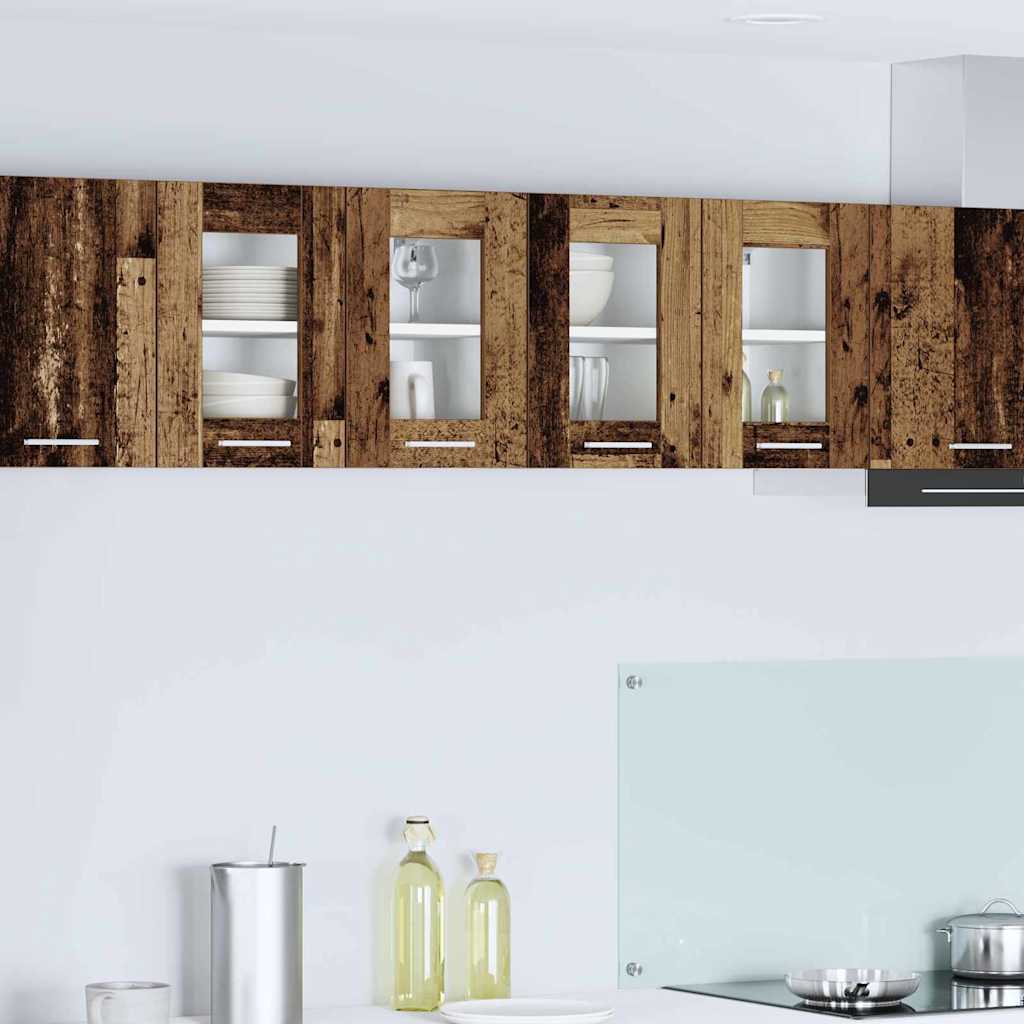 Hanging Cabinet 2 pcs Old Wood 60 x 31 x 40 cm Engineered Wood