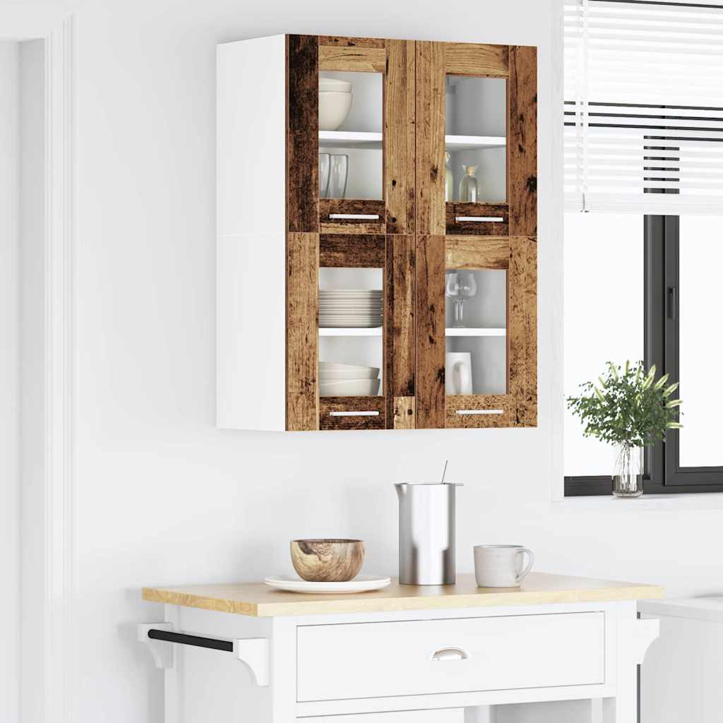 Hanging Cabinet 2 pcs Old Wood 60 x 31 x 40 cm Engineered Wood