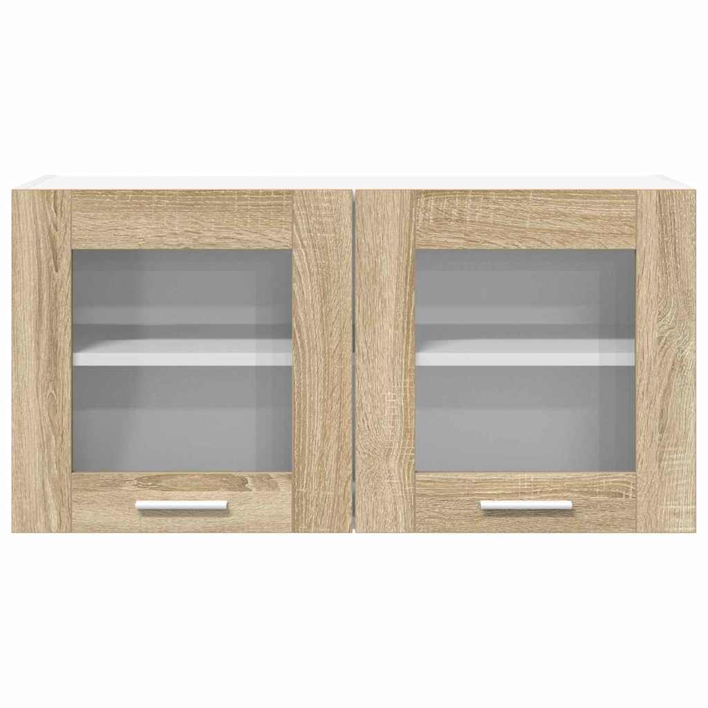 Hanging Cabinet Sonoma Oak and White 80 x 31 x 40 cm