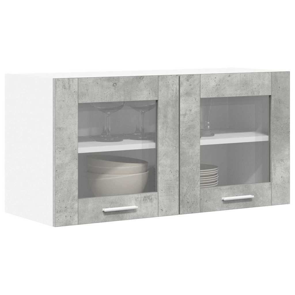 Hanging Cabinet Concrete Grey and White 80 x 31 x 40 cm