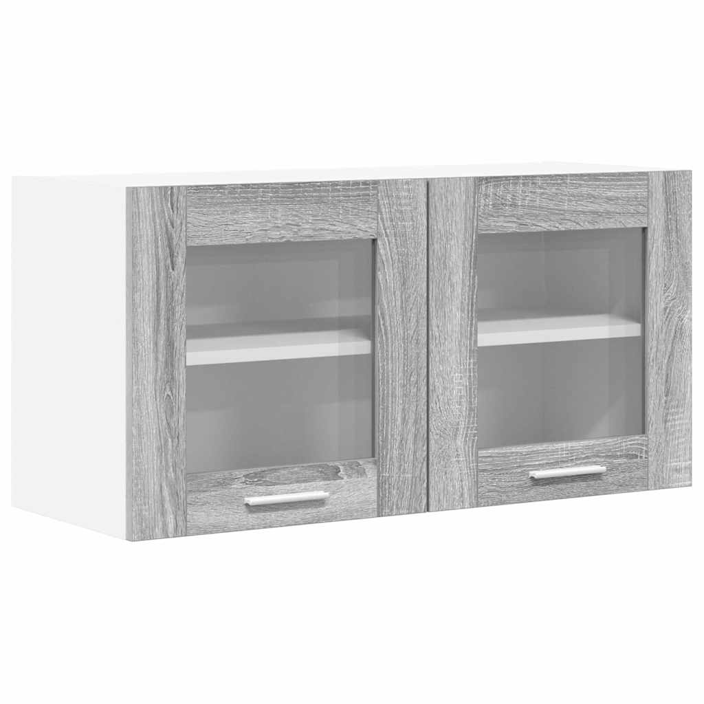 Hanging Cabinet Grey Sonoma and White 80 x 31 x 40 cm