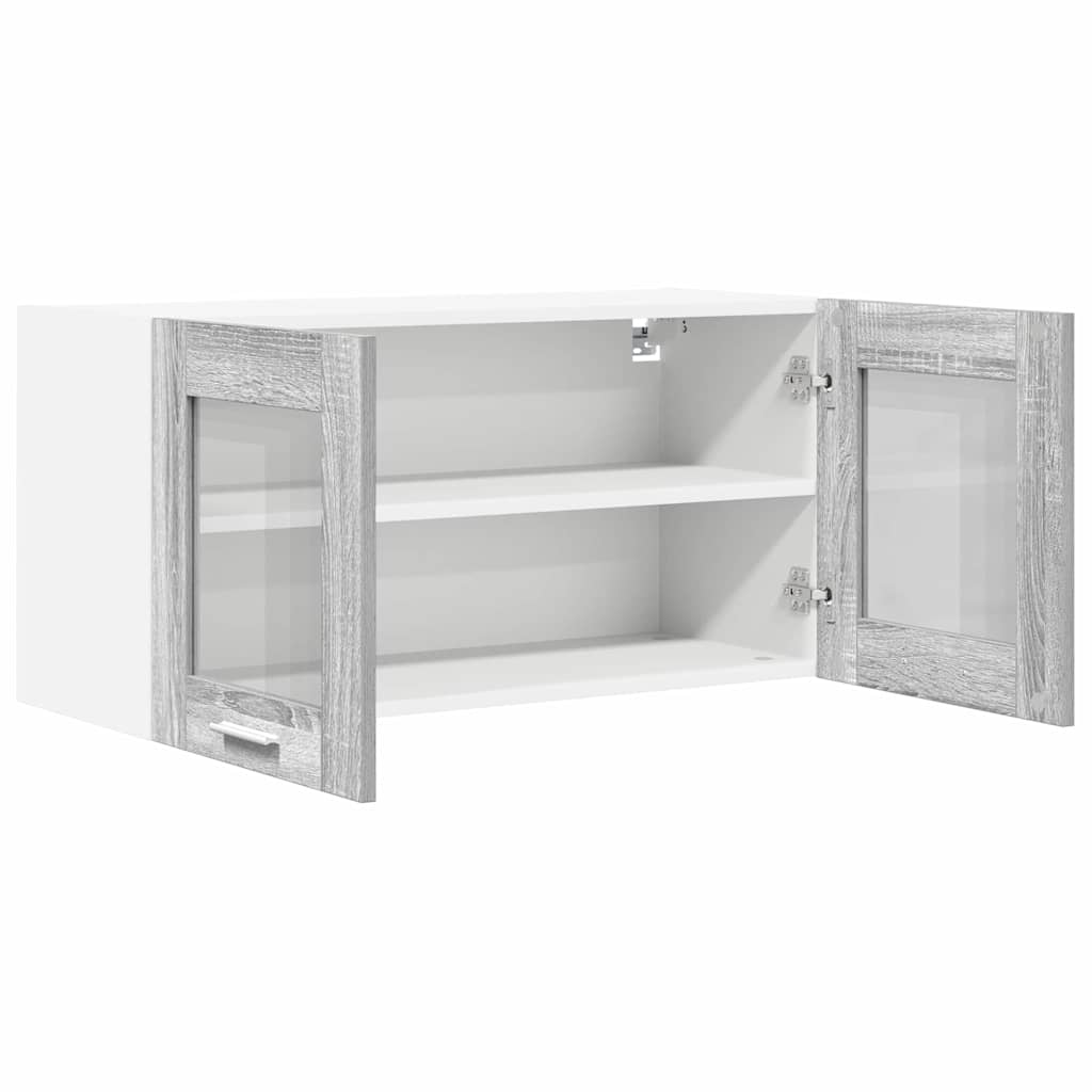 Hanging Cabinet Grey Sonoma and White 80 x 31 x 40 cm