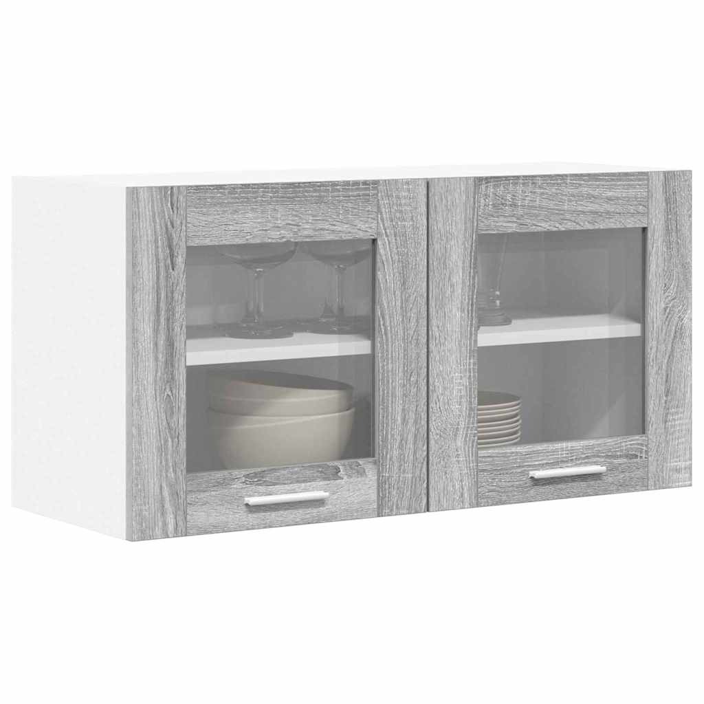 Hanging Cabinet Grey Sonoma and White 80 x 31 x 40 cm